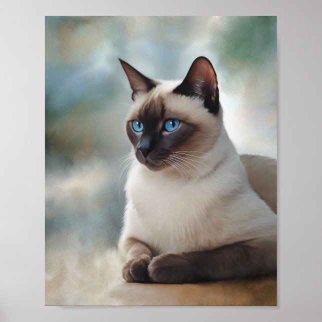 Poster Siamese Cat 749 Arte digital (Frente)