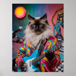 Poster Siamese Cat Rocker