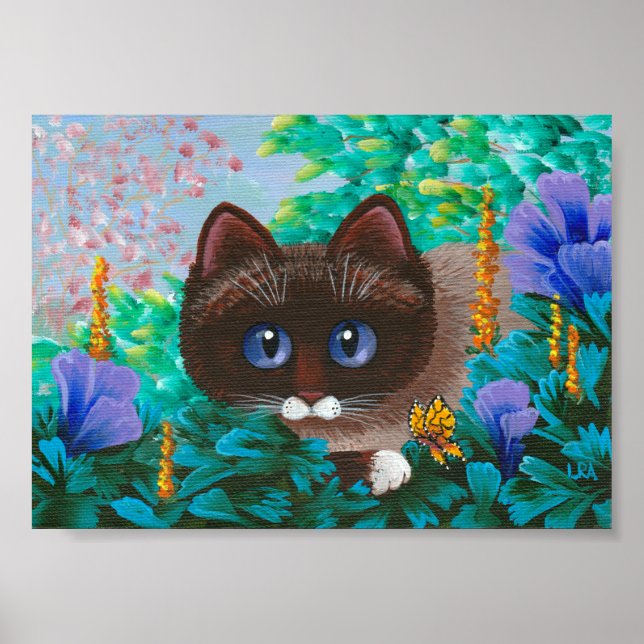 Pôster Siamese Ragdoll Burmese Summer Cat (Frente)