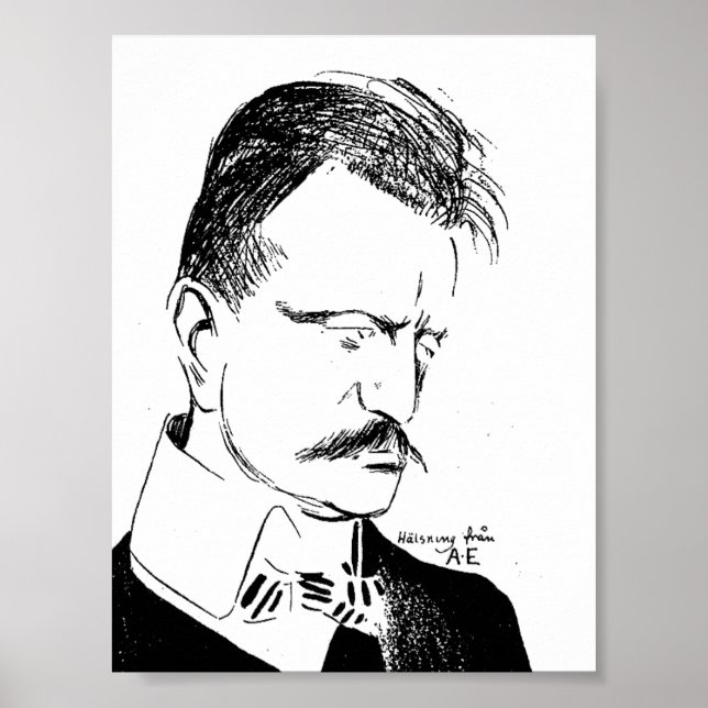 Poster Sibelius: desenho de Albert Engström (1904) (Frente)