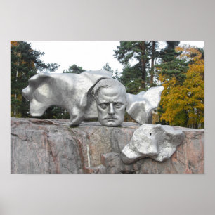 Poster Sibelius monument, Helsinki, Finland