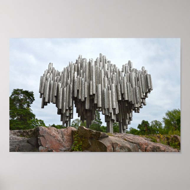 Pôster Sibelius Monument, Helsínquia, Finlândia (Frente)