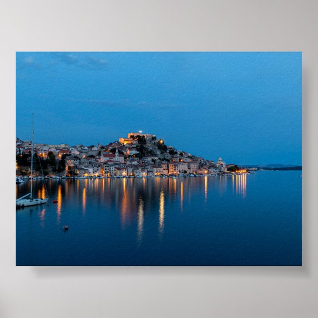 Poster Sibenik at blue hour (Frente)