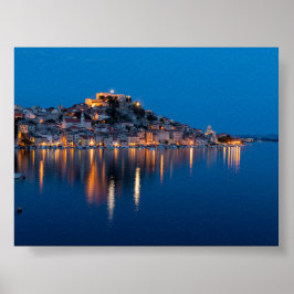 Poster Sibenik na hora azul