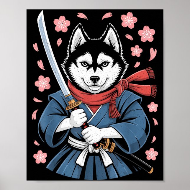Poster Siberian Husky Dad Cute Japanese Anime Stuff Samur (Frente)