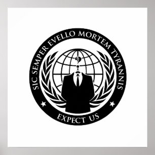 Poster SIC anónimo Semper Evello Mortem Tyrannis