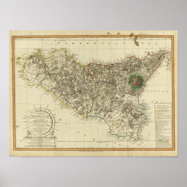 Poster Sicília, Itália (Frente)