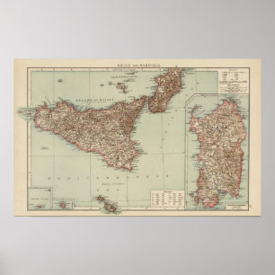 Pôster Sicília, Sardinia