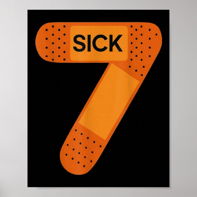 Poster Sick Seven Meme Tee Six Seven Funny Wordplay _1  (Frente)