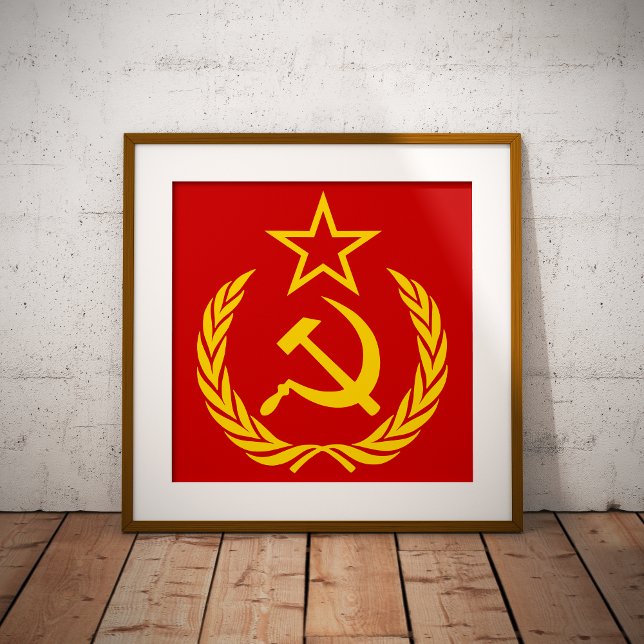 Poster Sickle And Hammer, USSR, CCCP, Communism (Criador carregado)