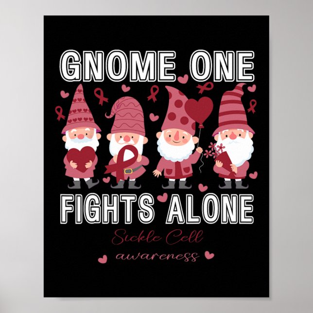 Poster Sickle Cell Awarness Gnomo Uma Luta Sozinha (Frente)