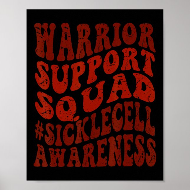 Poster Sickle Scd da Célula Falsiforme Retroativa Suporta (Frente)