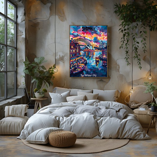 Pôster Sídney: The Harbour City - Arte Contemporáneo (Criador carregado)
