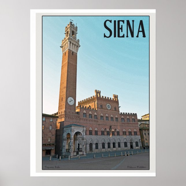Pôster Siena Palazzo Pubblico Morning (Frente)