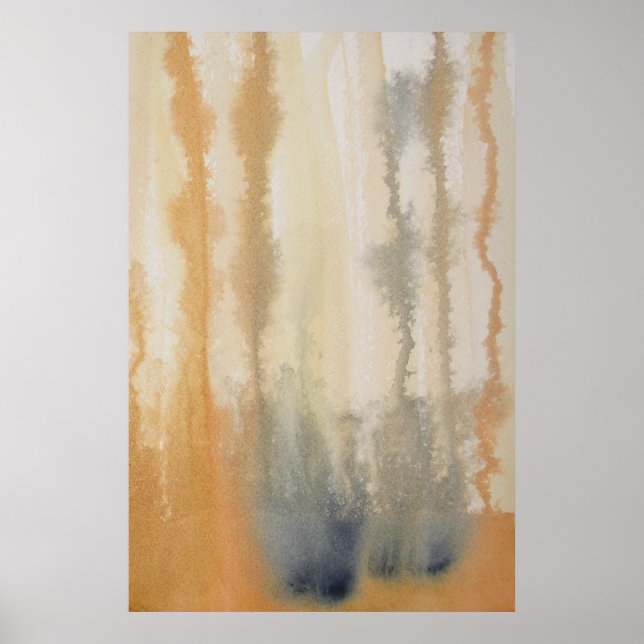 Poster Sienna Wilds Watercolor Abstrato (Frente)