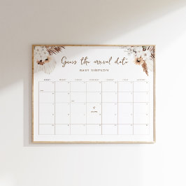 Poster SIERRA Boho Adivinha A Data De Chegada Jogo De Beb