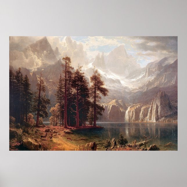 Poster Sierra Nevada, 1871, de Albert Bierstadt (Frente)