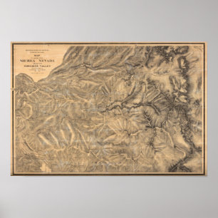 Pôster Sierra Nevada adjacent to the Yosemite Valley