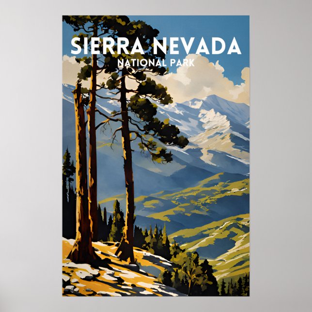 Poster Sierra Nevada National Park Vintage (Frente)