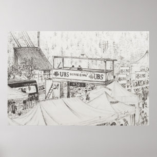 Pôster Sierre para Zinal Mountain Race O Finish 2012.