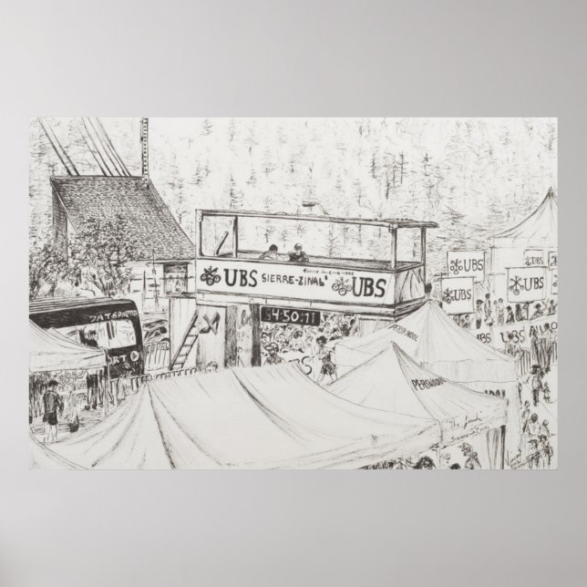 Pôster Sierre para Zinal Mountain Race O Finish 2012. (Frente)