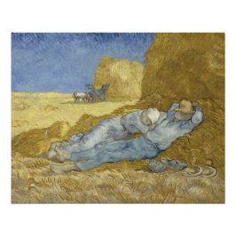 Pôster Siesta após Millet por Vincent Van Gogh
