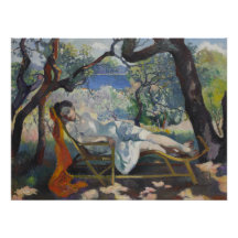 Siesta (Lady Sleeping in a Mediterranean Garden)