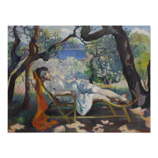 Pôster Siesta (Lady Sleeping in a Mediterranean Garden) (Frente)