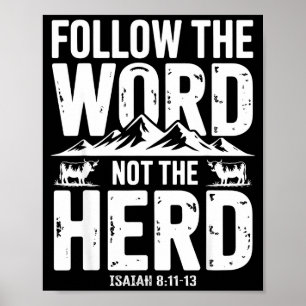 Poster Siga A Palavra Não O Rebanho Religião Cristã Hi