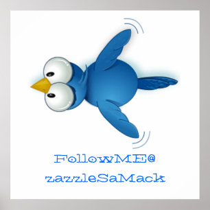 Pôster Siga-me no Twitter @ Seu Nome de Usuário