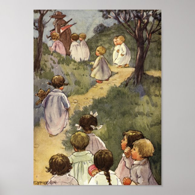 Poster Siga o Homem de Castanho por Angusine MacGregor (Frente)