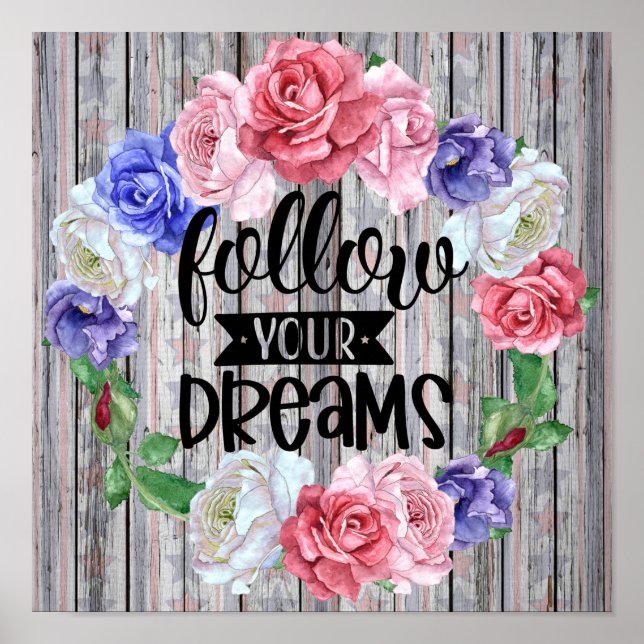 Poster Siga seus sonhos (Frente)