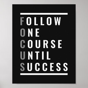 Poster Siga Um Curso Até O Sucesso Motivação