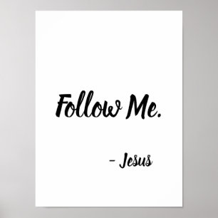 Poster Sigam-me Jesus Citação Mateus 4:19
