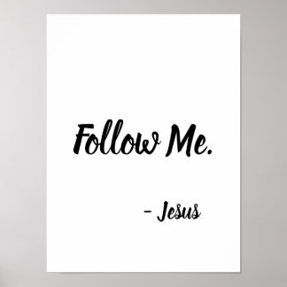 Poster Sigam-me Jesus Citação Mateus 4:19