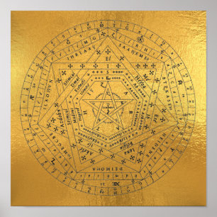 Poster Sigillum Dei Seal de Deus Angelic John Dee Diagram