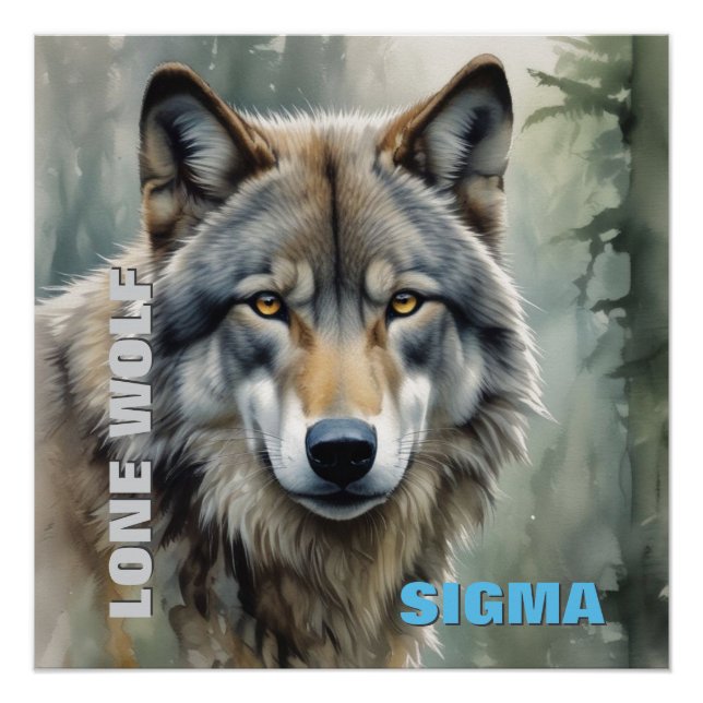 Pôster Sigma Male Lone Wolf (Frente)