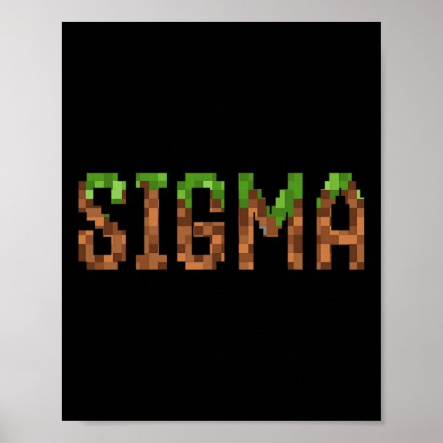 Poster Sigma - Retro Video Game Pixel Art 8-bit Pc Gamer  (Frente)