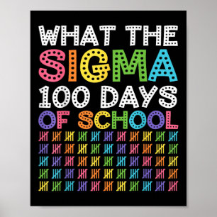 Poster Sigma Skibidi School 100 Dias Mais Inteligente Mem