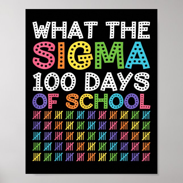 Poster Sigma Skibidi School 100 Dias Mais Inteligente Mem (Frente)