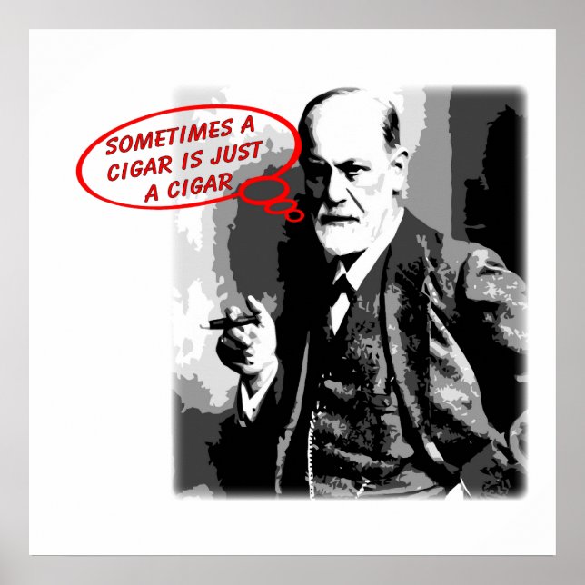Poster Sigmund Freud cigar quote square (Frente)