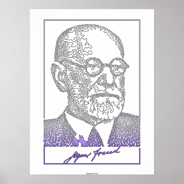 Pôster Sigmund Freud. Neurologista austríaco [008] (Frente)