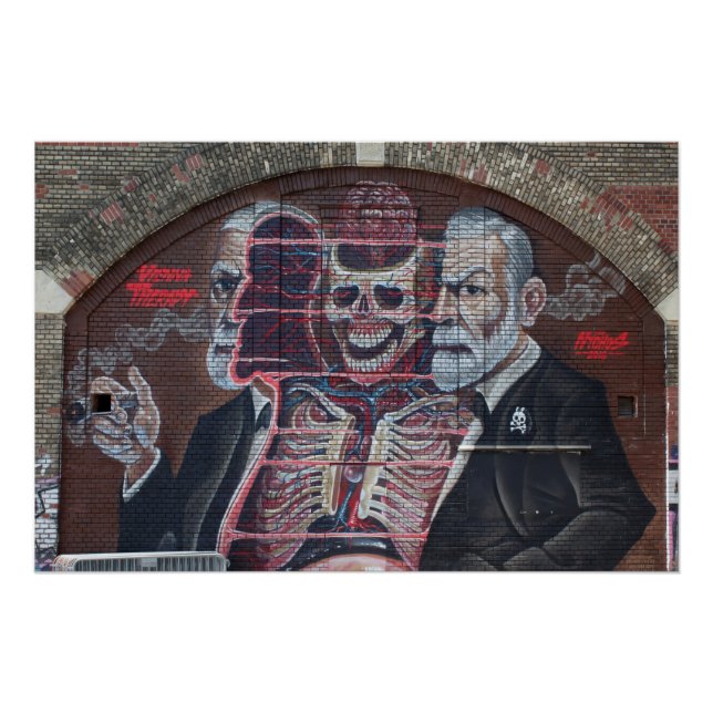 Pôster Sigmund Freud Street Art (Frente)