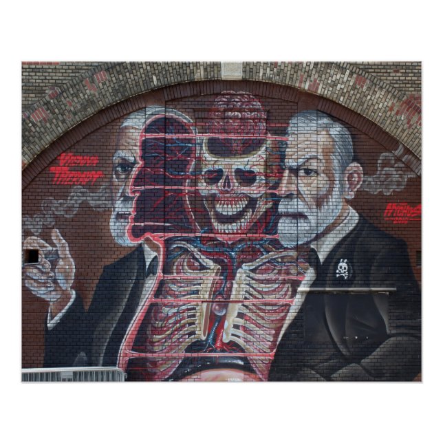 Pôster Sigmund Freud Street Art (Frente)