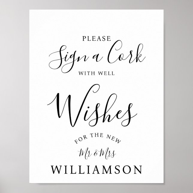 Poster Sign a Cork party/wedding (Frente)