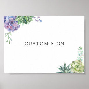 Poster Sign com sucesso com texto personalizado