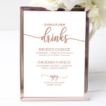 Poster Signature Bebe Rosa Dourado Sinal de Casamento de<br><div class="desc">Um simples sinal de assinatura de casamento de caligrafia. Eu ofereço um serviço de personalização gratuito,  se você tiver perguntas ou solicitações especiais,  por favor,  sinta-se livre</div>