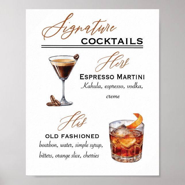 Poster Signature Cocktails (Frente)