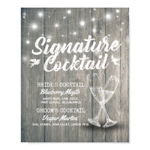 Signature Drink Menu Champagne Vidro Madeira