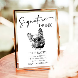 Poster Signature Drink Signature Bulldog French Dog